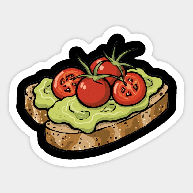 california avocado toast Sticker by CreationArt8